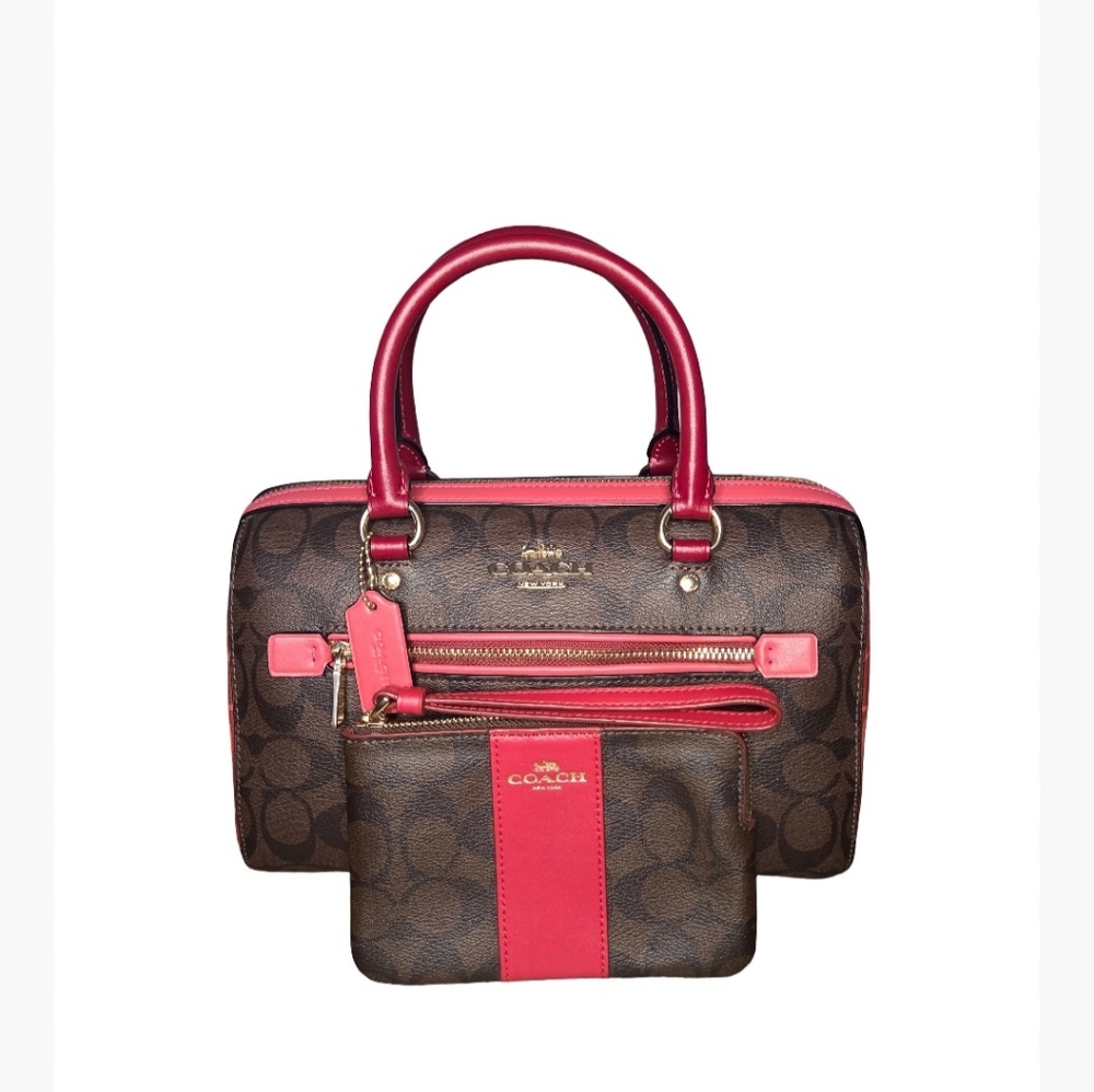 Coach Rowan Satchel Bag & Wrislet set